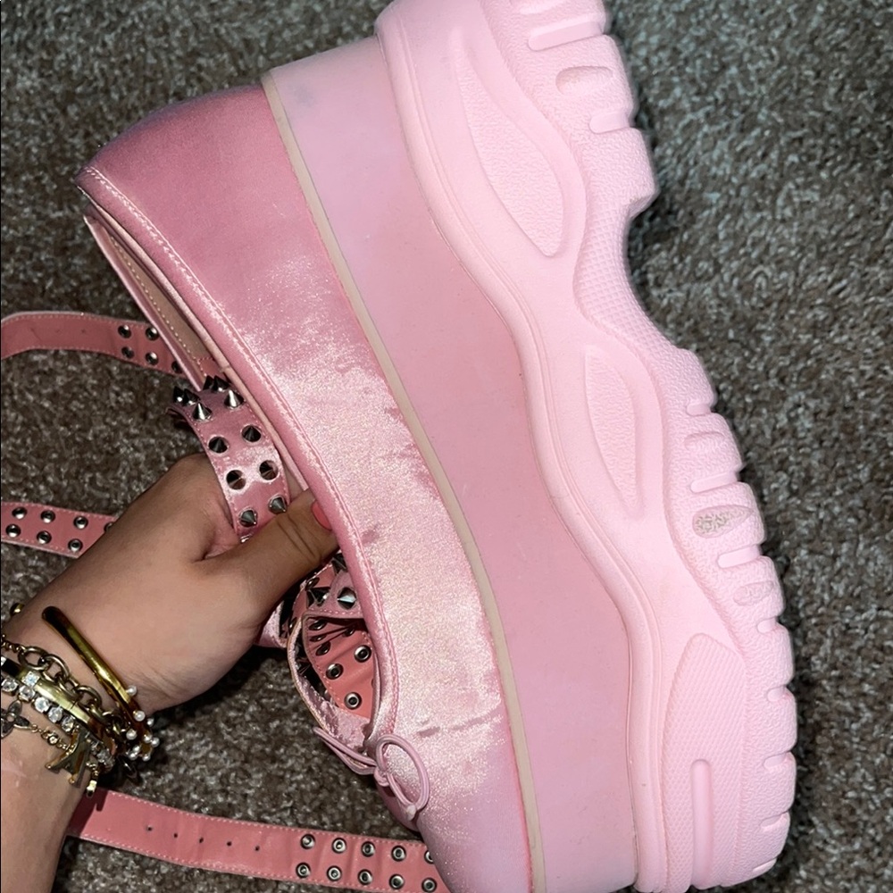 Used current mood Pink Platform Studded Women's Shoes - Picture 5 of 7